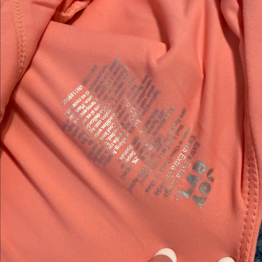 JoyLab Sleeveless Coral Pink Tie-Front Women's Active Dress - XXL - Picture 5 of 5